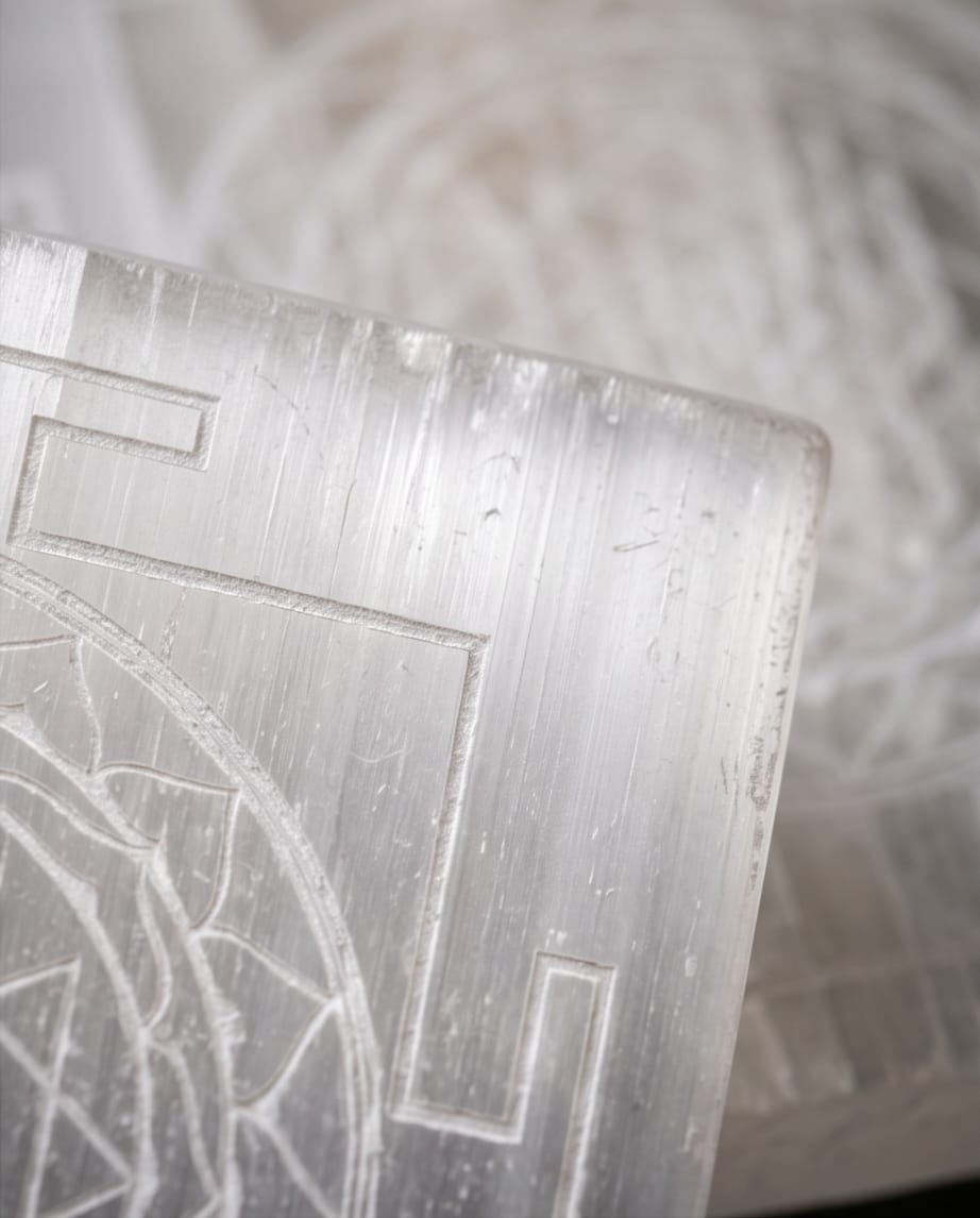 Selenite Shreeyantra plate