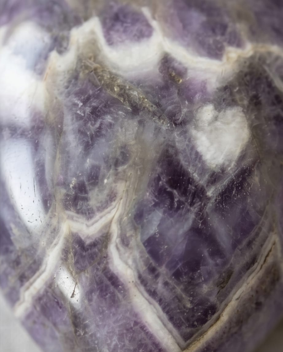 Chevron Amethyst Heart