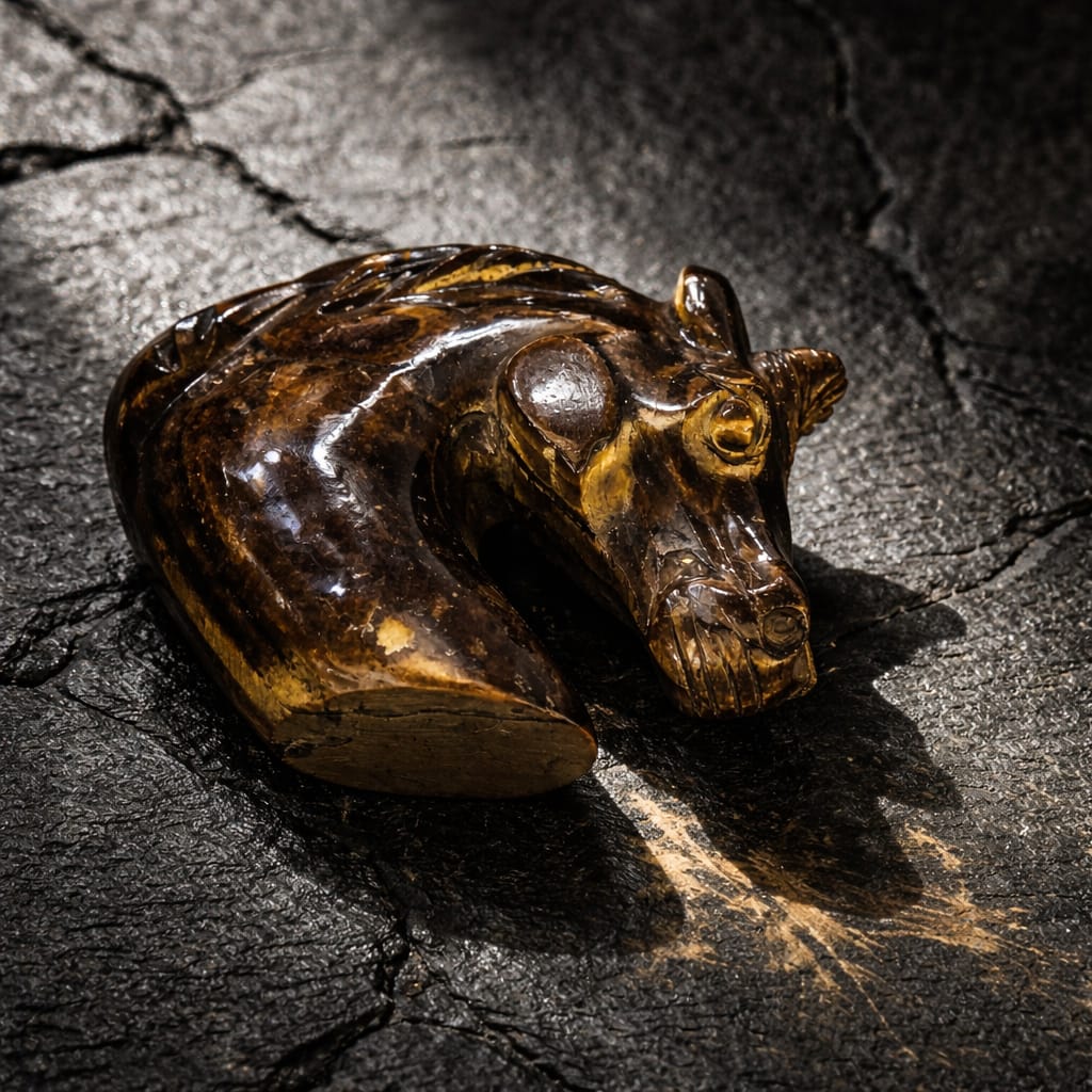 Tiger eye horse head