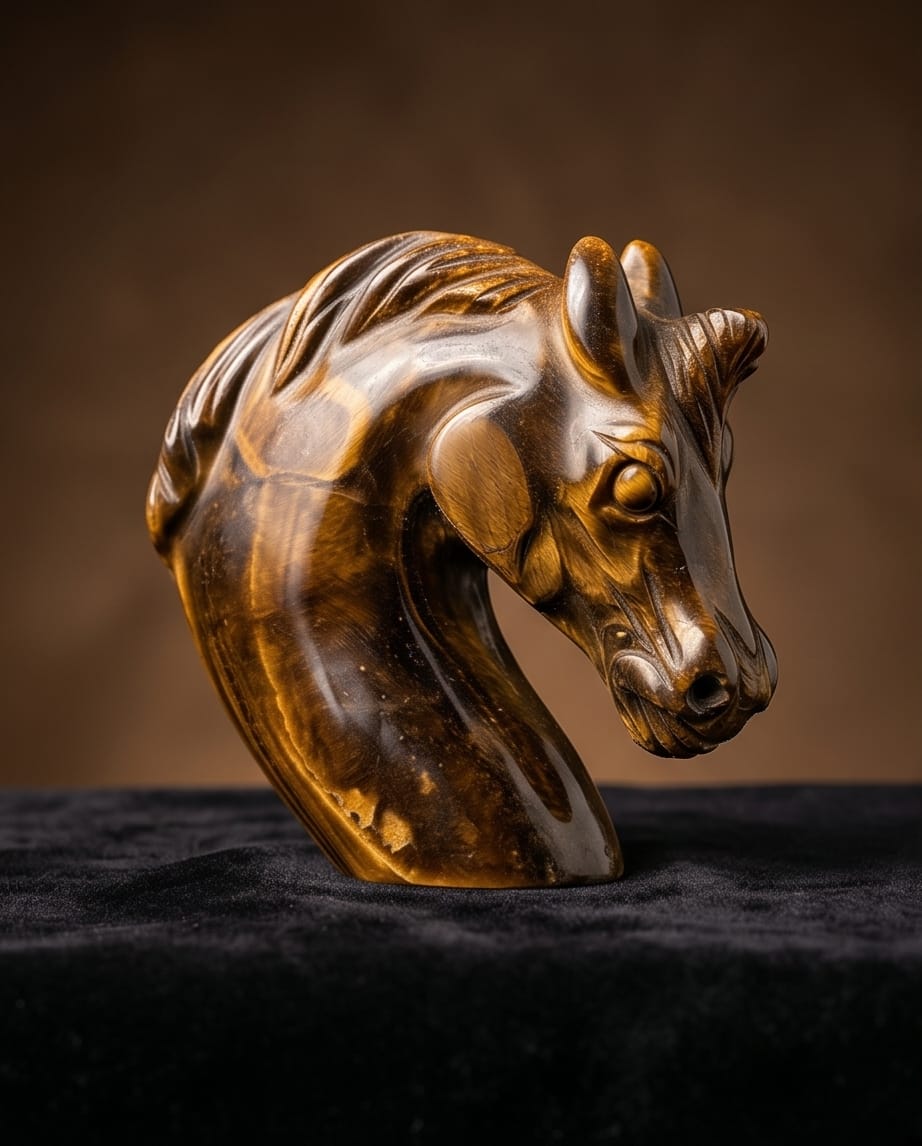 Tiger eye horse head