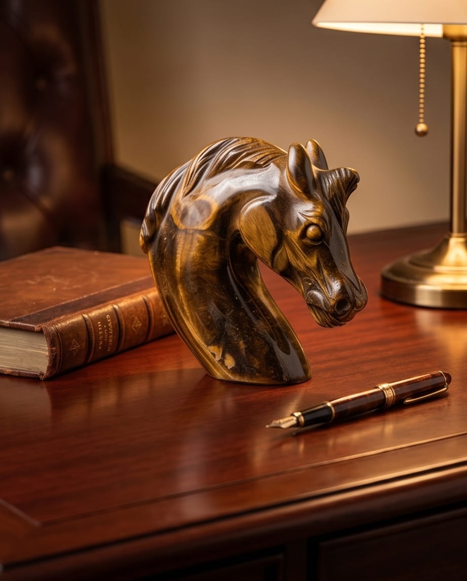 Tiger eye horse head