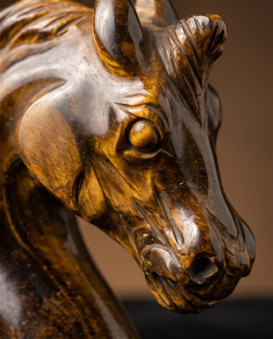 Tiger eye horse head