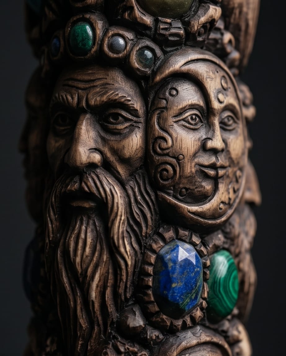 Giant Merlin seven chakra healing wand of 2ft
