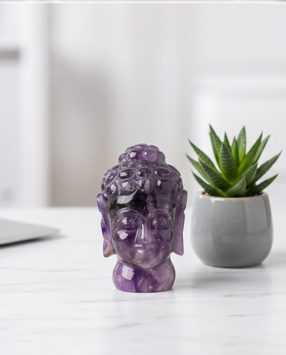 Buddha Amethyst statue