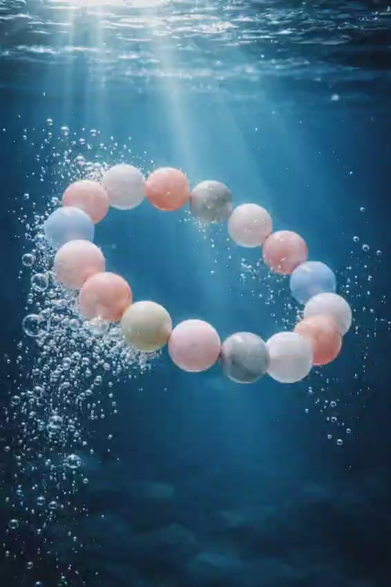 Morganite Bracelet large beads